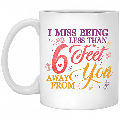 6 Feet Mug, White, 11 oz. White Mug