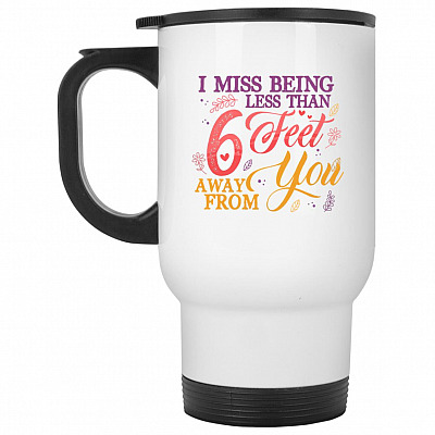 14 oz. White Travel Mug