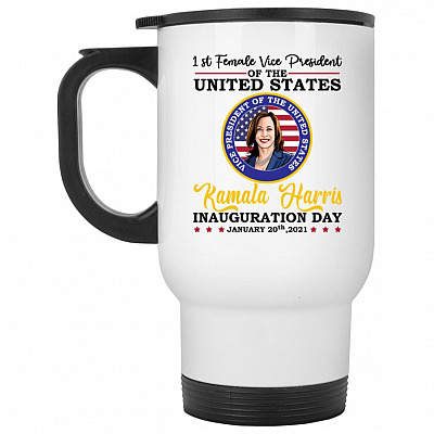 14 oz. White Travel Mug