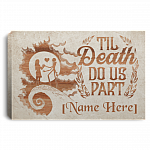 Personalized Til Death Do Us Part Skellington Framed Canvas - Unframed Poster, White, 0.75'' Framed Canvas