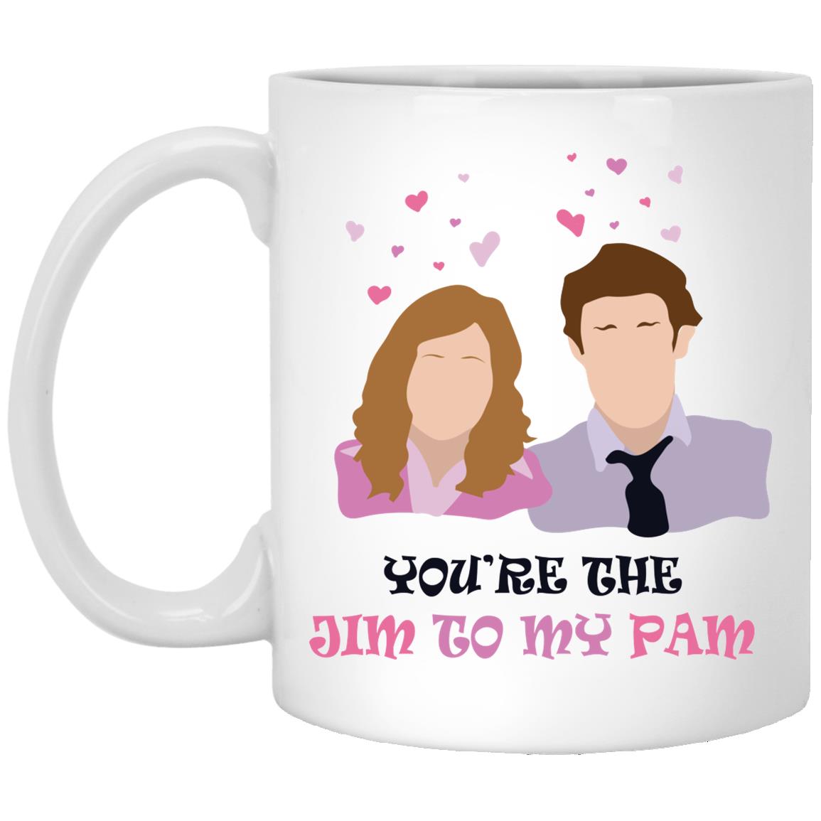 Jim To Pam Mug, White, 11 oz. White Mug