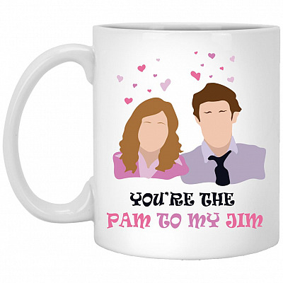 Pam To Jim Mug, White, 11 oz. White Mug