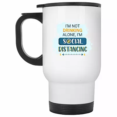 14 oz. White Travel Mug