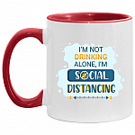 AM11OZ Accent Mug, White/Red, 11 oz. Accent Mug