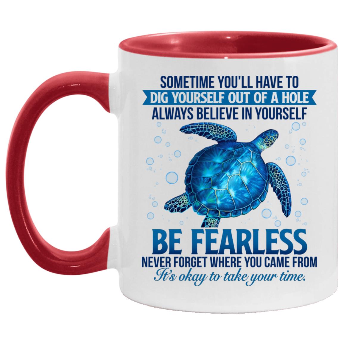 Sometimes You'll Have To Dig, White/Red, 11 oz. Accent Mug