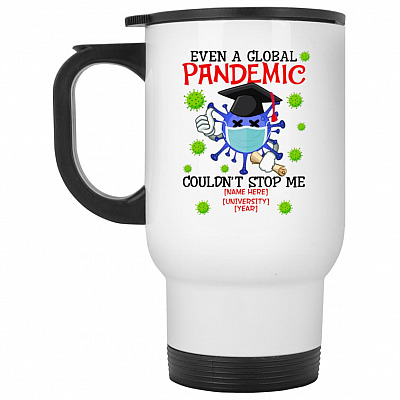 14 oz. White Travel Mug