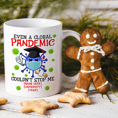 Alternative view of Personalized Even A Global Pandemic Couldn't Stop Me Ceramic Coffee Mug - Beer Stein - Water Bottle