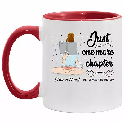 Personalized Accent Mug, White/Red, 11 oz. Accent Mug
