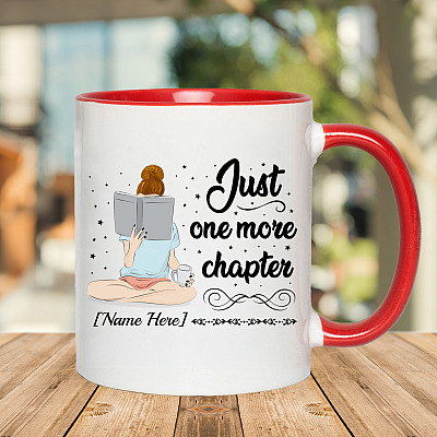 Alternative view of Personalized Book Lovers Accent Mug - Just One More Chapter Reading Mug