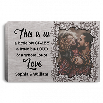 Custom Photo This Is Us A Whole Lot Of Love Gallery Wrapped Framed Canvas Prints - Unframed Poster, White, 0.75'' Framed Canvas