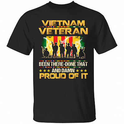 Vietnam Veteran Been There Done T-Shirt, Black, Unisex T-Shirt