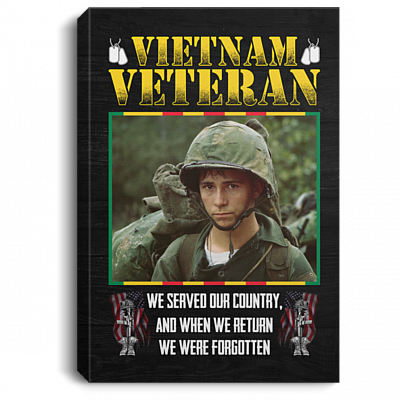 Personalized Photo Vietnam Veteran We Served Our Country and When We Return Framed Canvas - Unframed Poster, White, 0.75'' Framed Canvas