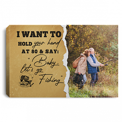 Custom Photo I Want to Hold Your Hand Framed Canvas Prints - Unframed Poster - Home Decor Wall Art, White, 0.75'' Framed Canvas