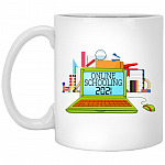 Online Schooling 2021 Quarantined Coffee Mug, White, 11 oz. White Mug