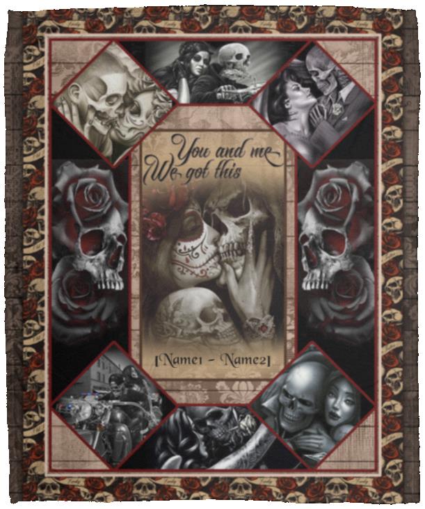 Personalized You and Me, White, Cozy Plush Fleece Blanket - 50x60