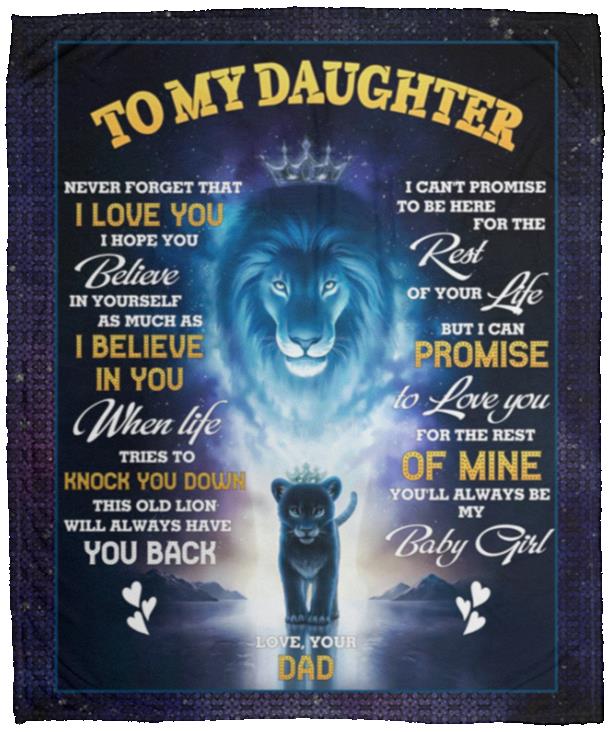 To My Daughter Never Forget, White, Cozy Plush Fleece Blanket - 50x60 To My Daughter Never Forget, White, Cozy Plush Fleece Blanket - 50x60
