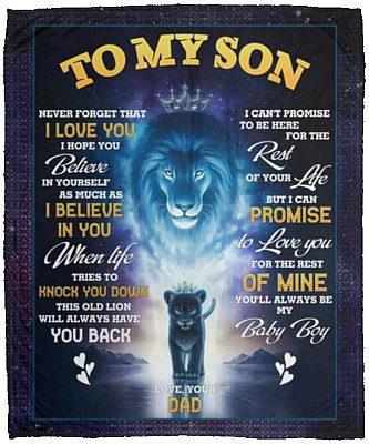 To My Son Never Forget That I Love, White, Cozy Plush Fleece Blanket - 50x60