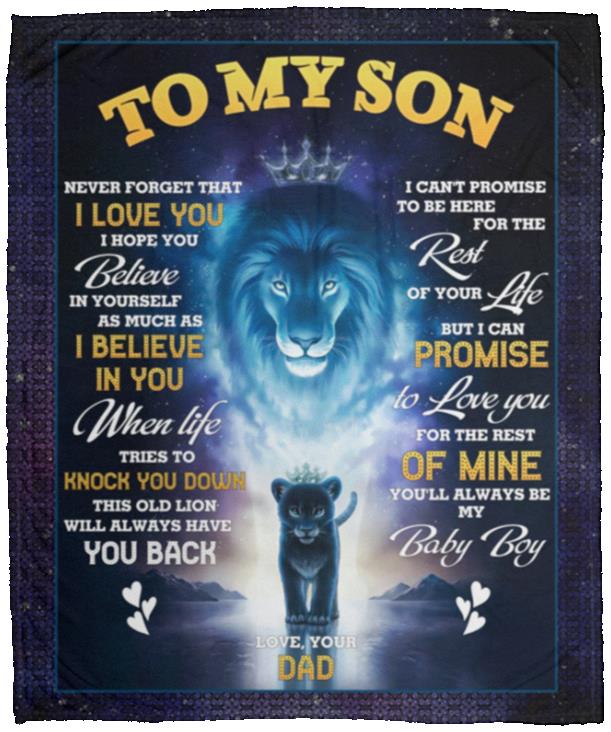 To My Son Never Forget That I Love, White, Cozy Plush Fleece Blanket - 50x60 To My Son Never Forget That I Love, White, Cozy Plush Fleece Blanket - 50x60