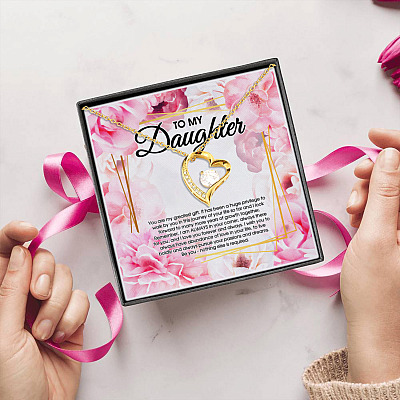 To My Daughter Just Be You I Am Always There for You Always by Your side Forever Love Pendant Necklace