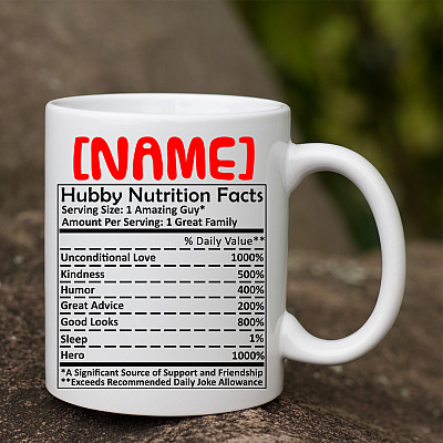 Alternative view of Personalized Gift for Husband Hubby Nutrition Ceramic Coffee Mug - Water Bottle