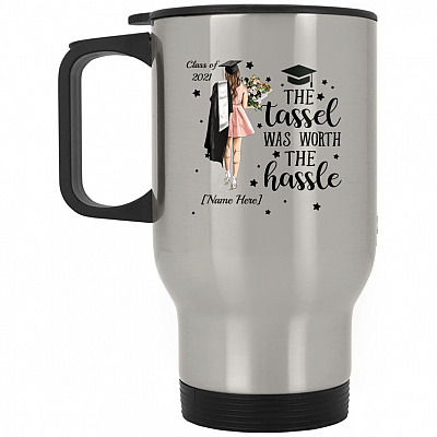14 oz. Silver Travel Mug