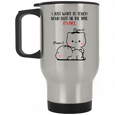 14 oz. Silver Travel Mug