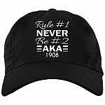 First Rule Never, Black, Brushed Twill Dad Cap