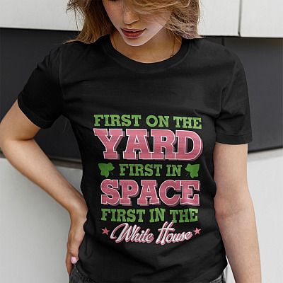 Alternative view of Kamala Harris 2020 First Black Female President in the White House A-ka 1908 T-Shirt - V Neck