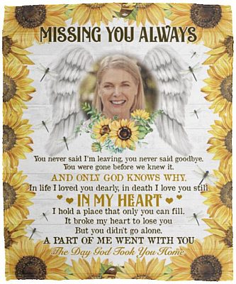 Personalized Photo Missing You, White, Cozy Plush Fleece Blanket - 50x60