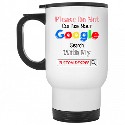 14 oz. White Travel Mug
