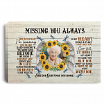 Personalized Photo Missing You Always You Never Said I'm Leaving Memorial Framed Canvas Prints - Unframed Poster, White, 0.75'' Framed Canvas
