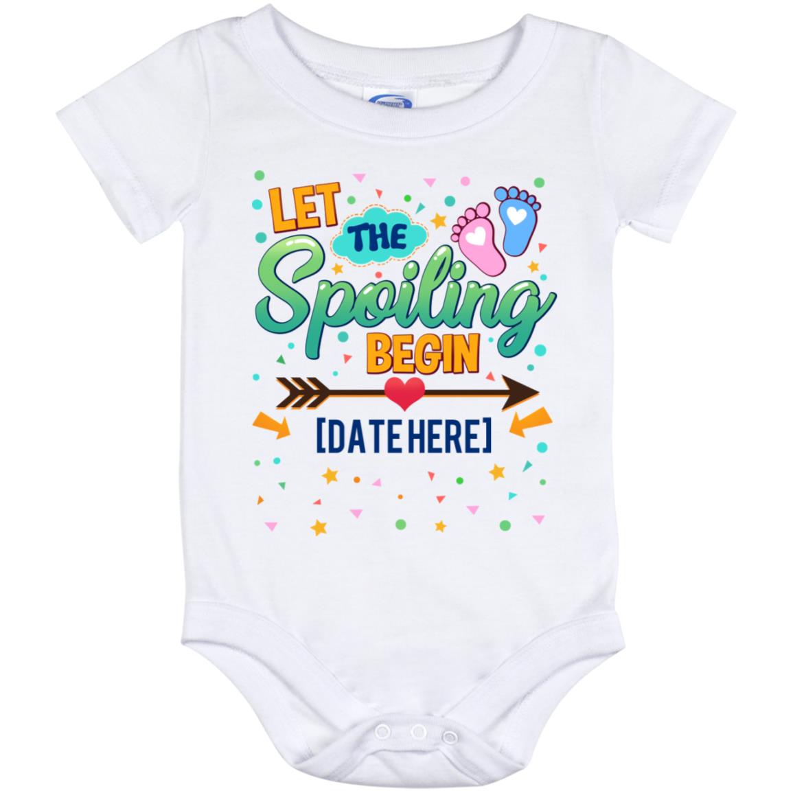 Personalized Spoiling, White, Baby Onesie - 12 Month