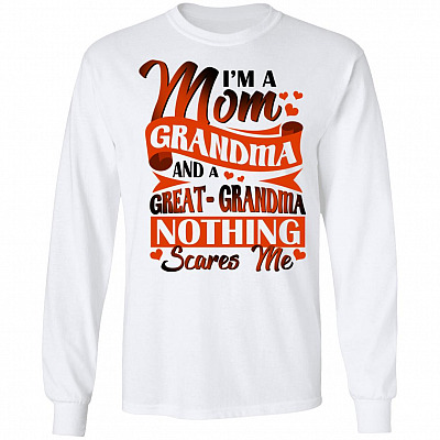 I'm A Mom Grandma, White, Long Sleeve