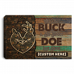 Personalized Couple Deer An Old Buck And Sweet His Doe Live Here Husband And Wife Framed Canvas - Unframed Poster, White, 0.75'' Framed Canvas Personalized Couple Deer An Old Buck And Sweet His Doe Live Here Husband And Wife Framed Canvas - Unframed Poster, White, 0.75'' Framed Canvas