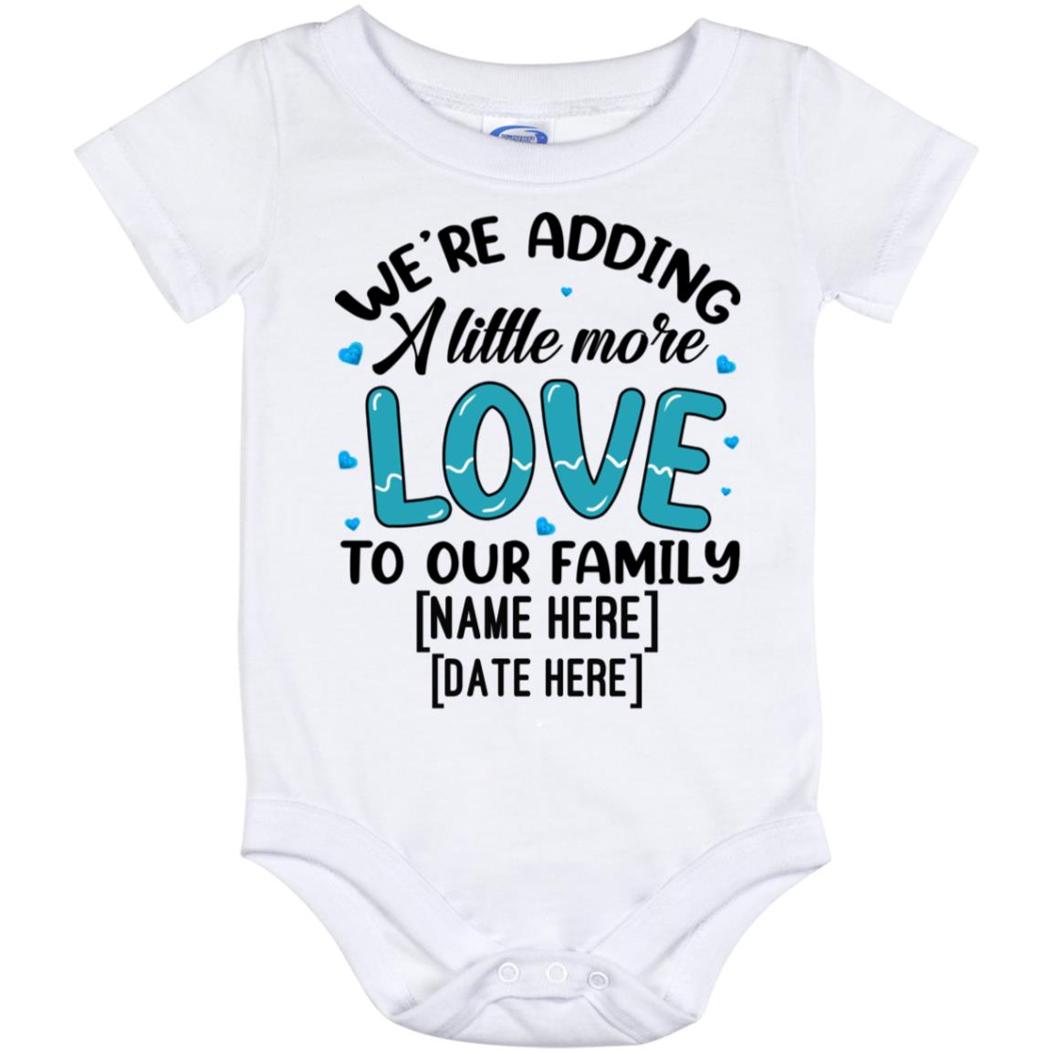 Personalized a Little More Love Baby Onesie, White, Baby Onesie - 12 Month