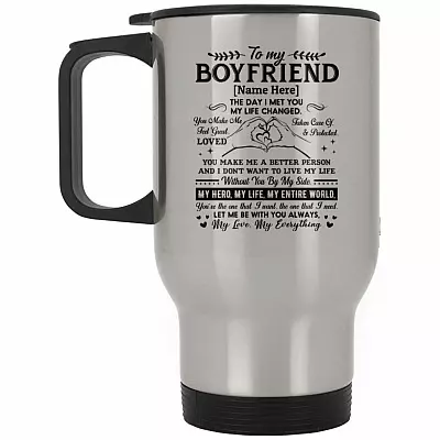 14 oz. Silver Travel Mug