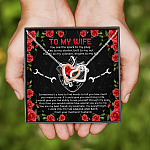 13Th. Mechanic Husband - Message Card (7) Interlocking Hearts Necklace