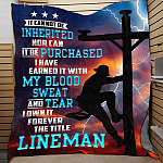 8VT. Lineman It Can Not Be Inherited blanket mockup