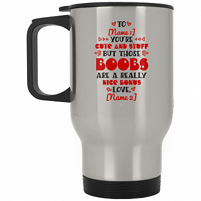 14 oz. Silver Travel Mug