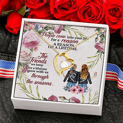 The Friend We Keep For A Lifetime Forever Love Pendant Necklace
