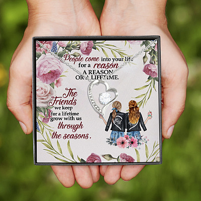 Alternative view of The Friend We Keep For A Lifetime Forever Love Pendant Necklace