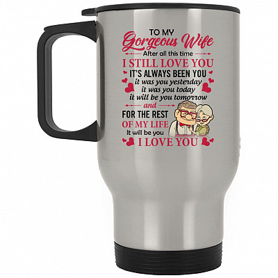 14 oz. Silver Travel Mug