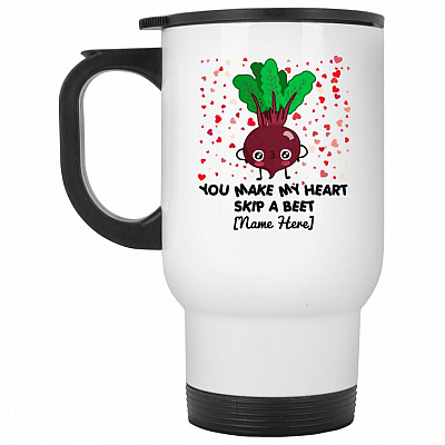 14 oz. White Travel Mug