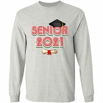 G240 LS Ultra Cotton T-Shirt, Ash, Long Sleeve