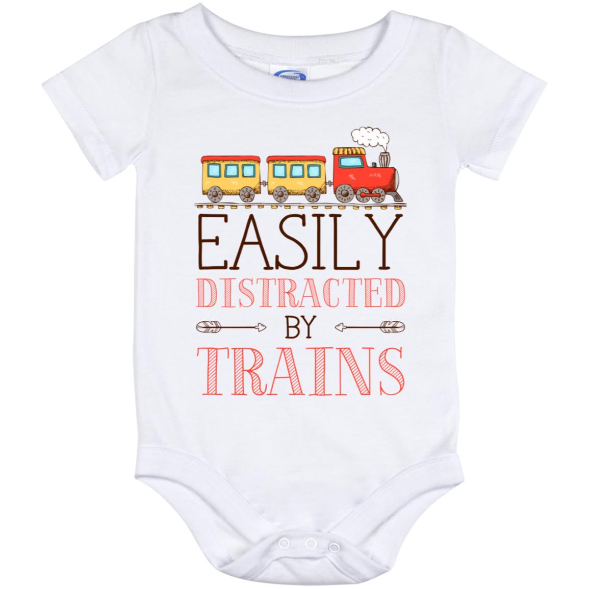 Trains Baby Onesie, White, Baby Onesie - 12 Month