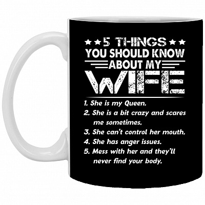 Wife Mug, Black, 11 oz. White Mug