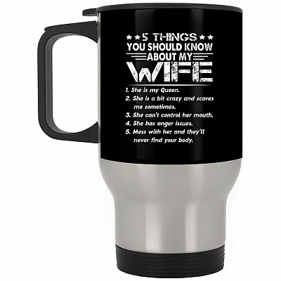 14 oz. Silver Travel Mug