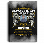 Personalized Custom Photo You're Always In My Heart Gallery Wrapped Framed Canvas Prints - Unframed Poster, White, 0.75'' Framed Canvas