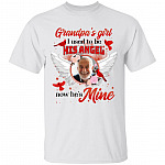 Personalized Custom Photo Grandpa's Girl I Used To Be His Angle Now He's Mine T-Shirt - Memory Of Grandpa T-Shirt, White, Unisex T-Shirt Personalized Custom Photo Grandpa's Girl I Used To Be His Angle Now He's Mine T-Shirt - Memory Of Grandpa T-Shirt, White, Unisex T-Shirt