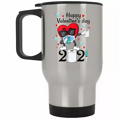 14 oz. Silver Travel Mug